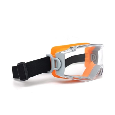 Dual mold safety goggle that provides extra fog control and ventilation with an impact resistant lens