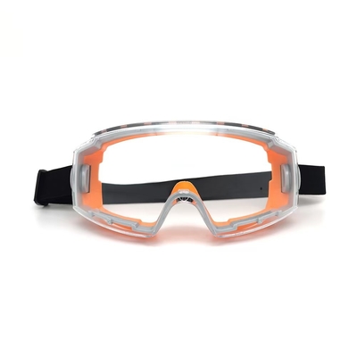 Dual mold safety goggle that provides extra fog control and ventilation with an impact resistant lens