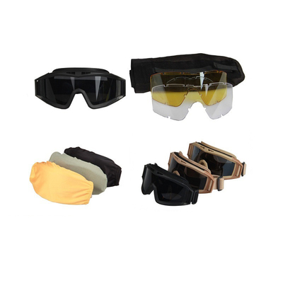 Windproof PC Lens Military Safety Goggles With High Impact Resistance