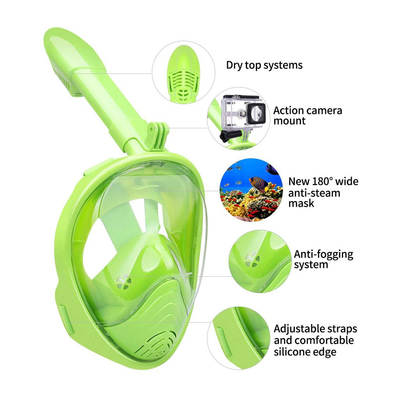 Kids Swimming Detachable Full Face Snorkel Gear Anti Fog Leak Proof