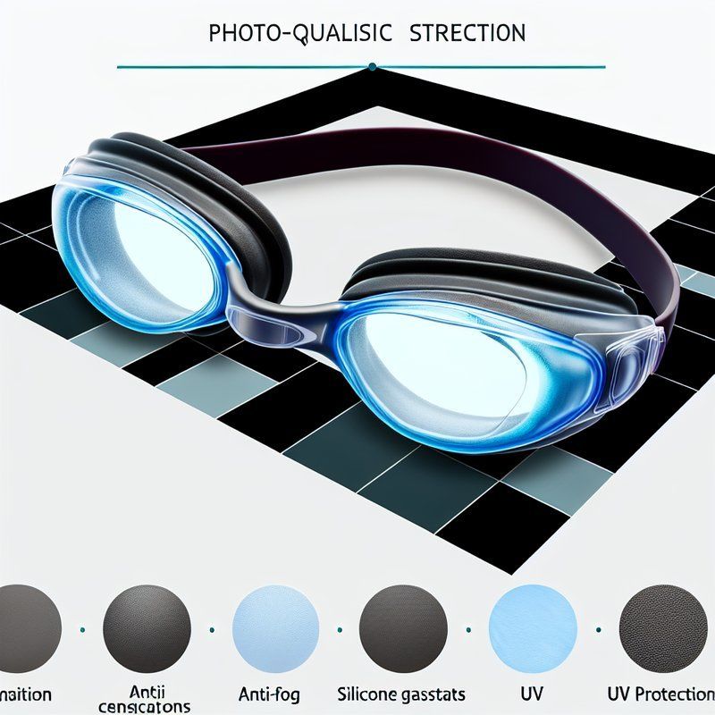Anti Fog Swimming Goggles with Silicone Gasket and UV Protection