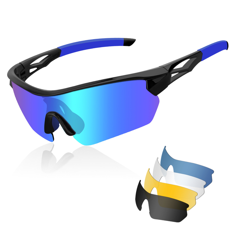 Baseball Fishing Golf Polarized Sport Sunglasses With 5 Interchangeable Lenses Myopia Frame